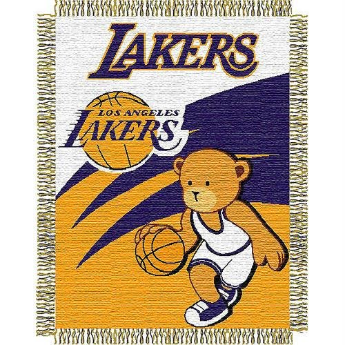 NBA Los Angeles Lakers 36-Inch-by-46-Inch Woven Jacquard Baby Throw