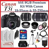 Canon EOS Rebel T3i SLR Digital Camera Kit with Canon 18-55mm Lens + Canon  ....