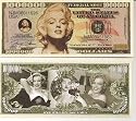 Marilyn Monroe $Million Dollar$ Novelty Bill Collectible