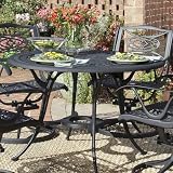 Home Styles 5556-30 Malibu Round Dining Table, Black