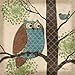 Whimsical Fantasy Owl Poster Set Blue, Green and Brown by Paul Brent; 4-12x12