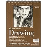 Strathmore Wire Bound Medium Weight Drawing Paper Pad, 8-Inch x 10-Inch, 24 sheets (400300)