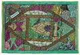 IMAGE OF Gorgeous Hand Embroidered Wall Hanging Tapestry, Extensive - Patch Work Design, Zari Work, Sitara Work - 33