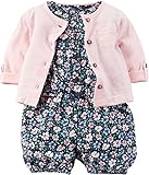 Carters Baby Girls Floral Romper & Cardigan Set