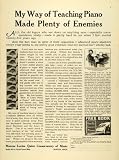1919 Ad Marcus Lucius Quinn Music Conservatory School Piano Lessons Quinn Dex - Original Print Ad