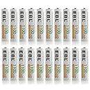 EBL 20 Pack 1500 Cycle 1100mAh AAA Ni-MH Rechargeable Batteries AAA (Typical 1100mAh, Minimum 1000mAh)