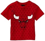 NBA Boys Chicago Bulls Short Sleeve Tee "Organized Chaos" - R269Oibu (Red, 7)