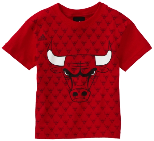 NBA Boys Chicago Bulls Short Sleeve Tee "Organized Chaos" - R269Oibu (Red, 7)
