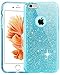 TOZO Case for iPhone 6s Shiny Bling Crystal Sparkle Premium 3 Layer Hybrid PC+TPU Semi Transparent Lightweight/Exact/Soft Case for iPhone 6 (2014) / 6s (2015) 4.7 Blue
