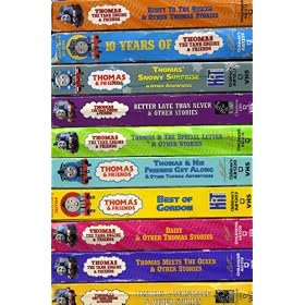 thomas & friends set 10 vhs: Thomas the Tank Engine & Friends - Tenders and Turntables Thomas the Tank Engine & Friends - Tenders and Turntables Thomas the Tank Engine & Friends - Tenders and Turntables , Thomas the Tank Engine & Friends - Thomas Meets the Queen & Other Stories , Daisy by George Carlin, Alec Baldwin, and Michael Brandon , Thomas the Tank Engine and Friends - Best of Gordon, Thomas the Tank Engine and Friends - Thomas & His Friends Get Along, Thomas the Tank Engine & Friends - The Special Letter , Thomas The Tank Engine & Friends - Better Late Than Never, Thomas the Tank Engine and Friends - Snowy Surprise , 10 Years of Thomas the Tank Engine & Friends - Best Friends, Thomas the Tank Engine & Friends: Rusty to the Rescue (1994)