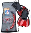US Divers Icon LX Dive Mask, Seabreeze Dry Snorkel, Trek Multi-Sport Fins, Snorkel Set Backpack