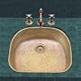 Bates and Bates Sinks B2225H Bates and Bates Cocina Single D Bowl Kitchen Sink Hammertone Pattern Old Nickel