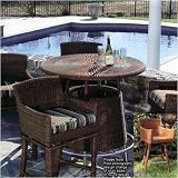 Santa Barbara 42 Inch Round Wicker Bar Set