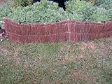 PACK 2 BRUSHWOOD HURDLE GARDEN LAWN EDGING. 1.2 X 0.2M