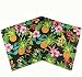 WallyE Luau Party Supplies 20 Pack Pineapple Hawaiian Napkins, Black