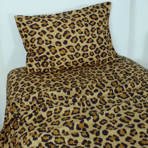 Leopard Print Twin Extra Long Sheet Set Best! Egyptian Cotton Sheet