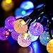Outdoor Solar Lights Strings, LTROP 20ft 30 LED Waterproof Fairy Bubble, Crystal Ball Lights Decorative Globe String Lights for Indoor, Garden, Home, Patio, Lawn, Party and Holiday (Multi Color)
