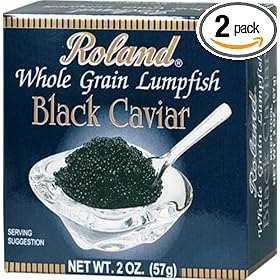 Roland Black Lumpfish Caviar, 2-Ounce Jars (Pack of 2)