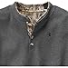 Legendary Whitetails Mens Summit Double Collar Henley Charcoal Heather Large