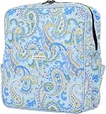 Madeline Backpack Hanging Stroller Diaper Bag in Blue Paisley