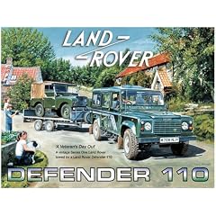 Land Rover Defender 110 by Trevor Mitchell - Large Metal Sign