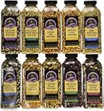 Gourmet Popping Corn - Case of 15 oz. bottles, A Variety Pack of 10 bottles