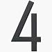 Tools & Hardware : HY-KO PRODUCTS CO FM-6/4 FLOATING MOUNT HOUSE NUMBER 6" BLACK # 4