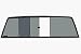 CRL Tri-Vent Three Panel Truck Slider Interior Garnish Trim and Solar Glass 1986-1996...