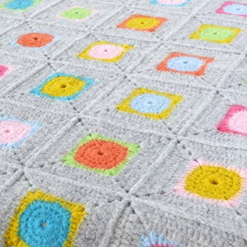 Luxury Granny Square Crochet Blanket Kit - Choose Between 100cm X 60cm &amp; 200cm X 120cm (100cm x 60cm)