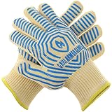 Grill Armor 932&deg;F Extreme Heat Resistant Oven Gloves - EN407 Certified BBQ Gloves For Cooking, Grilling, Baking or Pot Holders
