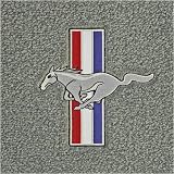 Black Carpet Two Front Mats 1969-1969 Ford Mustang Custom-made Logo Floor Mats