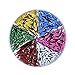 Outus 50 mm Colored Paper Clips Medium, 6 Colors, 300 Pieces