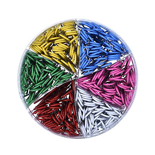 Outus 50 mm Colored Paper Clips Medium, 6 Colors, 300 Pieces