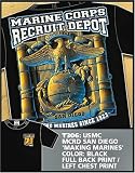 7.62 DESIGN SOLD BY THE SUPPLY SERGEANT - T306 USMC MCRD San Diego 'Making Marines' T-Shirt - Black