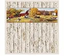 Down on the Farm TRACTOR country SHOWER CURTAIN home decor wood plank barn style