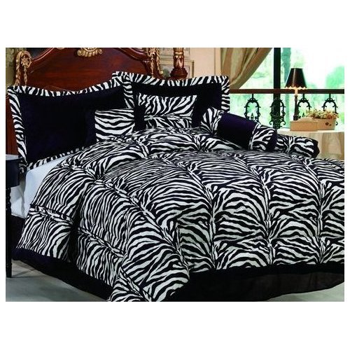 7 Pc Micro Fiber, Fur Zebra Black / White Patchwork Comforter Set, Queen Size Bed in Bag Reviews 61peQV03oJL 7 Pc Micro Fiber, Fur Zebra Black / White Patchwork Comforter Set, Queen Size Bed in Bag Reviews