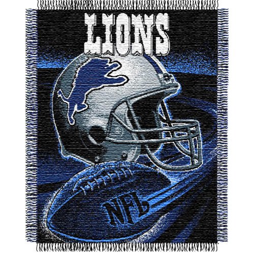 Detroit Lions NFL Triple Woven Jacquard Throw (Spiral Series) (48x60