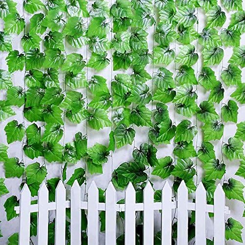 Sinduc 10 Pcs Vine Ornaments Plastic Artificial Ivy Leaf Garland Plants Vine Foliage Home Decoration