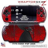 Spider Web WraptorSkinz Skin and Screen Protector Kit fits Sony PSP 3000