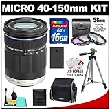 Olympus M.Zuiko 40-150mm f/4.0-5.6 Micro ED Digital Zoom Lens (Black) with  ....