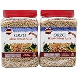 Baron's Kosher Orzo Whole Wheat Pasta 21.16-ounce Jar (Pack of 2)