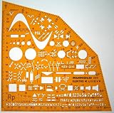 Electrical and Electronic Installation Symbols Drawing Template Stencil - Engineering Drafting Supplies - Layout Plan Schematic Wiring