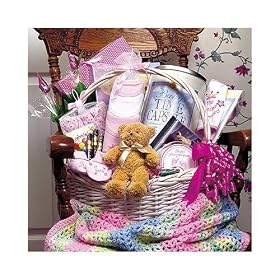 Baby Bountiful Newborn Basket - Large Shower Gift Idea for New Baby Girls