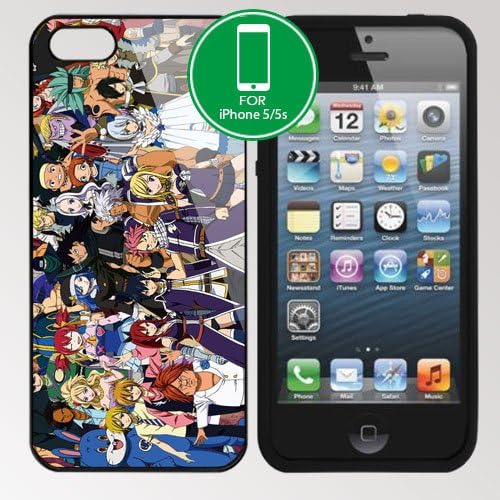 Fairy Tail Manga Anime Comic Apple iPhone 5 5S TPU cover case (#2 Black)