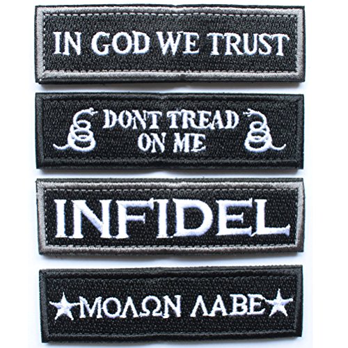 4 pcs tactical velcro patch set - in god we trust, don …