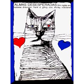 18"x24" Movie POSTER.ALMAS DESESPERADAS.British film with Shirley Maclaine.Love Cat. Modern Decor with Unusual images. Great Room Decoration.