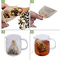 Aksuaple Eco-Fil Disposable Tea Filter Bags for Loose Tea, 100 Pack (3.2inch x 4.0inch) 