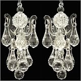 Pack Of 2 Crystal Elegance Chandelier Beaded Christmas Ornaments