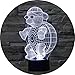 SOKOS Nightlight, 3D visualization Illusion Multi-colored Change USB Touch Button LED Desk Lamp, Table Light for Room Decorative or Gifts for Friends/Kids (Turtle)
