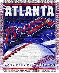 Atlanta Braves Focus Series Throw Blanket - MLB Baseball Fan Shop Sports Team Merchandise